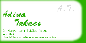 adina takacs business card